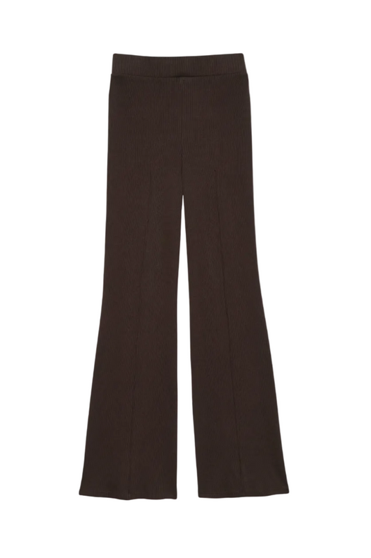 The Rib Kick Flare Pant Brown