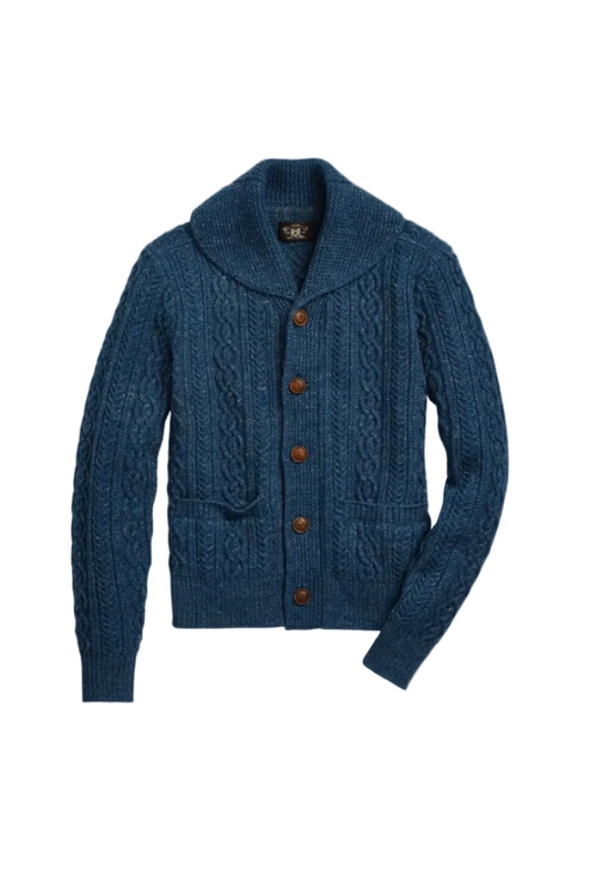 RRL Cable Cotton-Wool Shawl Cardigan