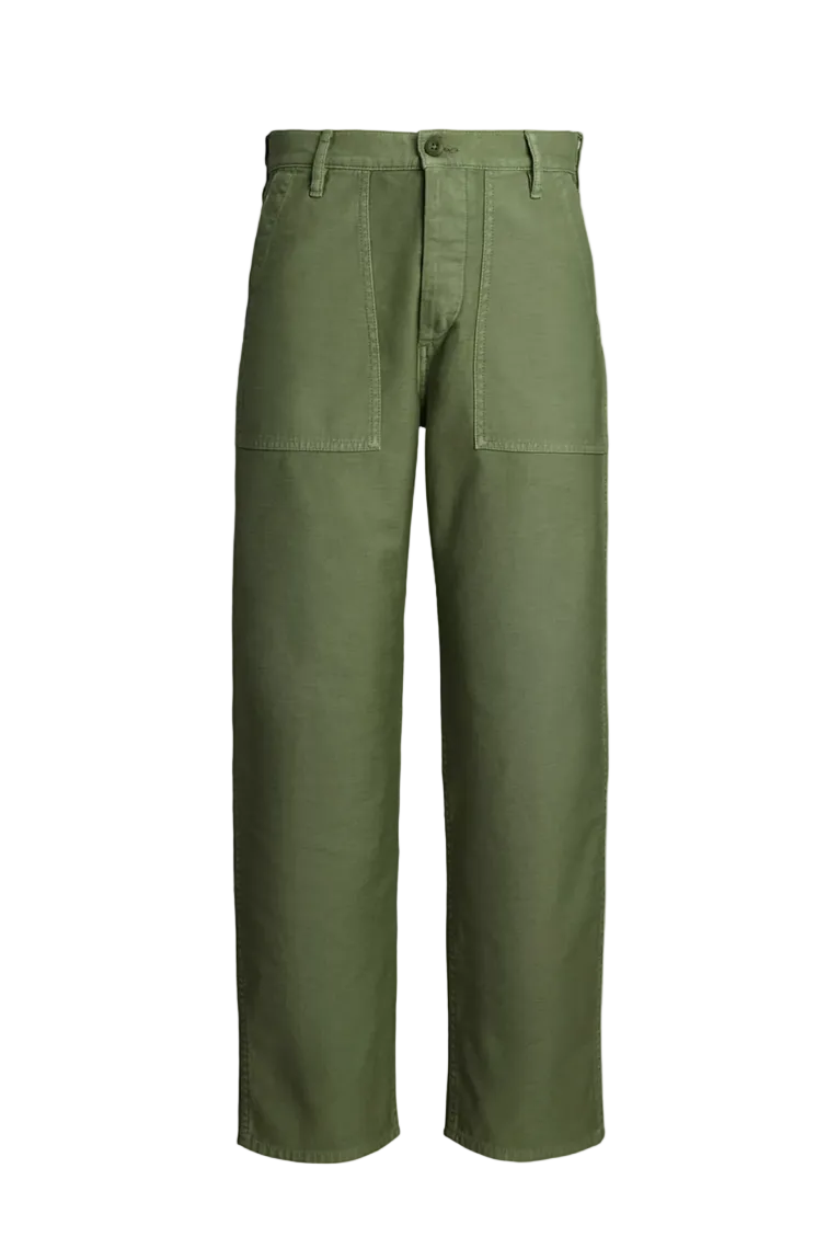 Cotton Sateen Straight Pant