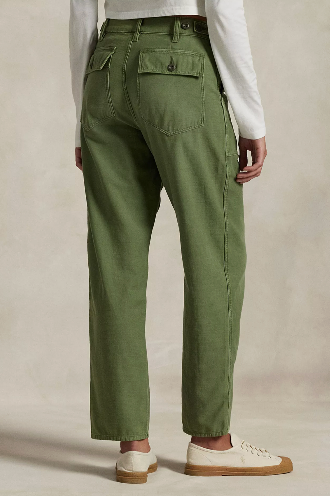 Cotton Sateen Straight Pant