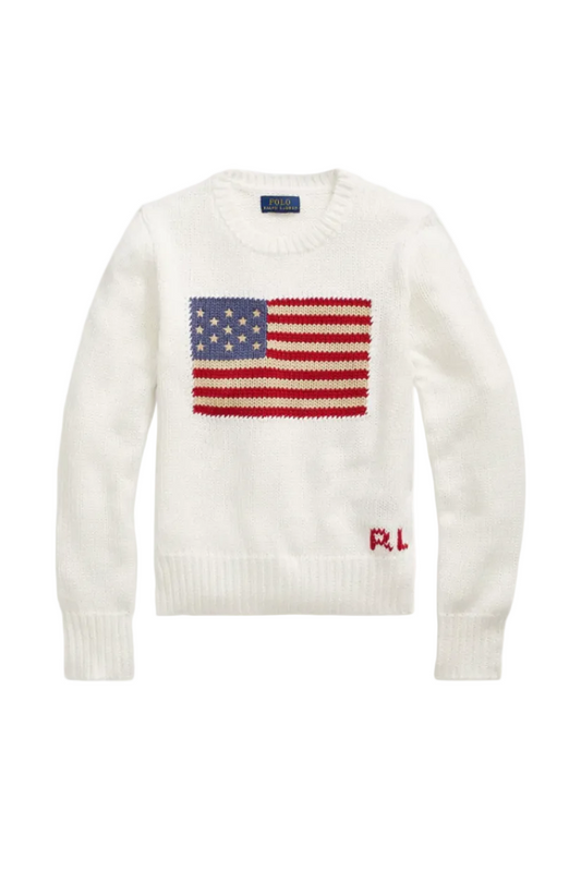 The Iconic Flag Sweater (Kids) White