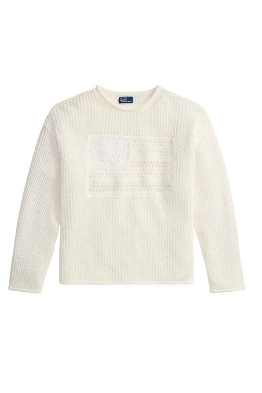 Tonal Flag Pointelle Sweater