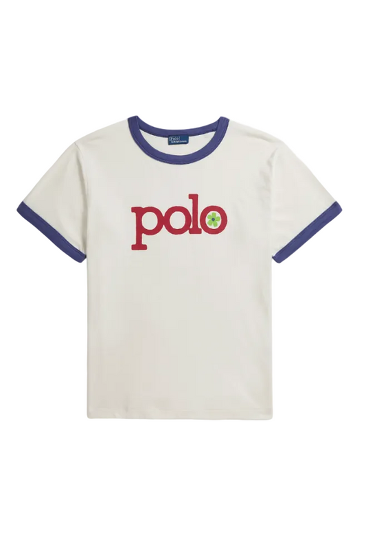 Logo Cotton Jersey Ringer Tee