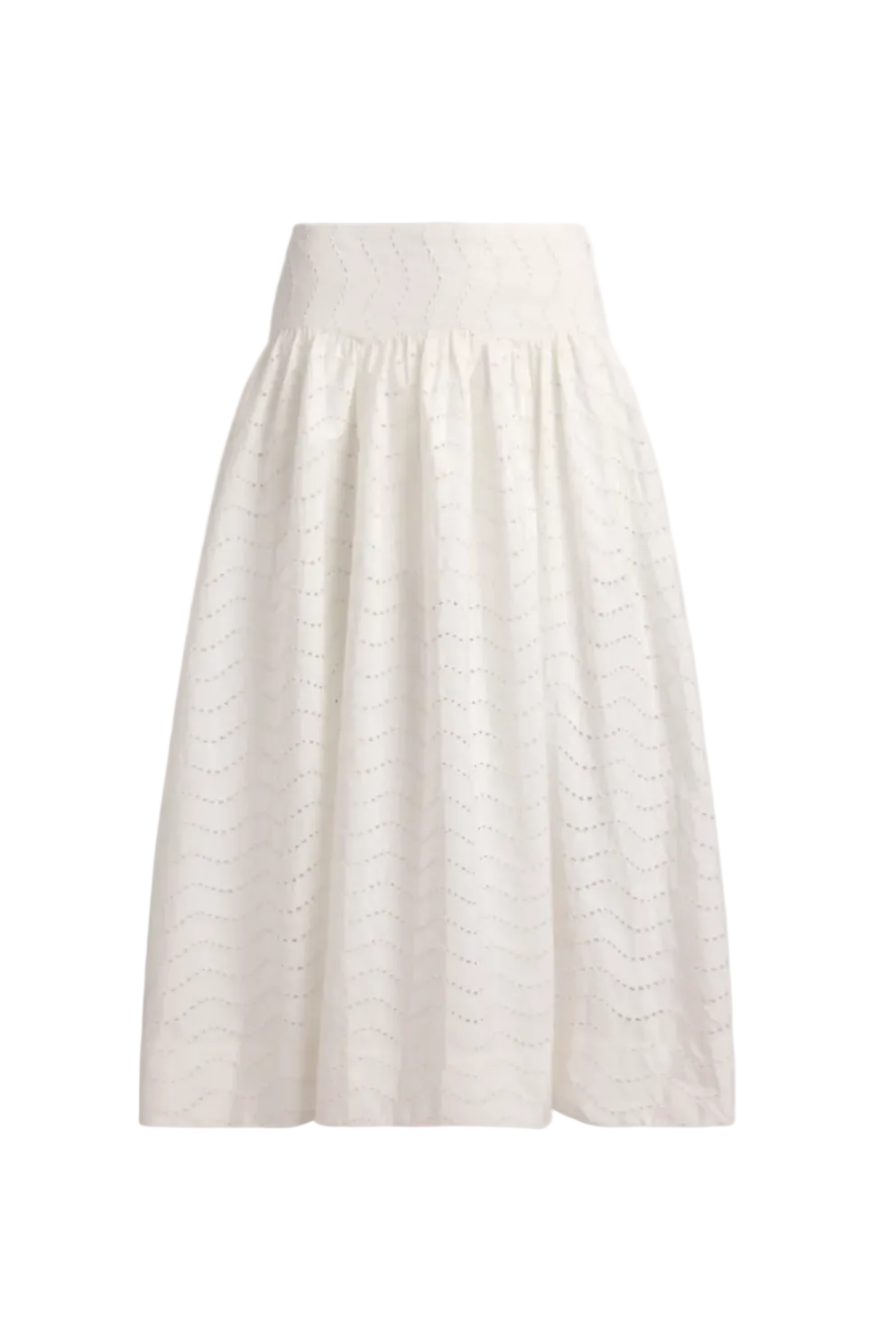Cotton Eyelet Maxi Skirt