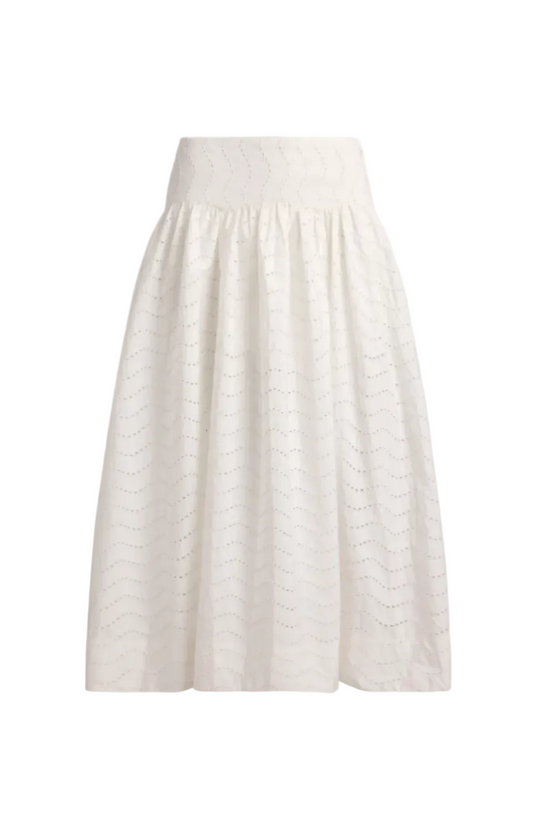 Cotton Eyelet Maxi Skirt