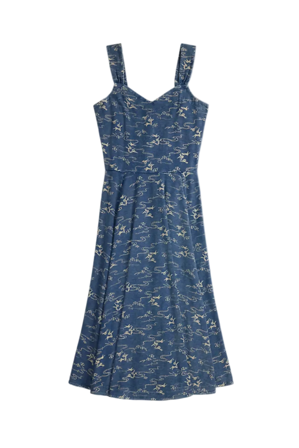 Indigo Print Cotton Jersey Dress