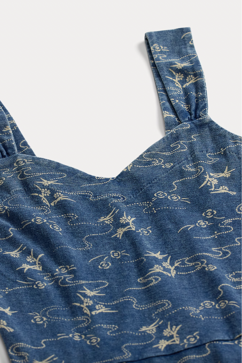 Indigo Print Cotton Jersey Dress