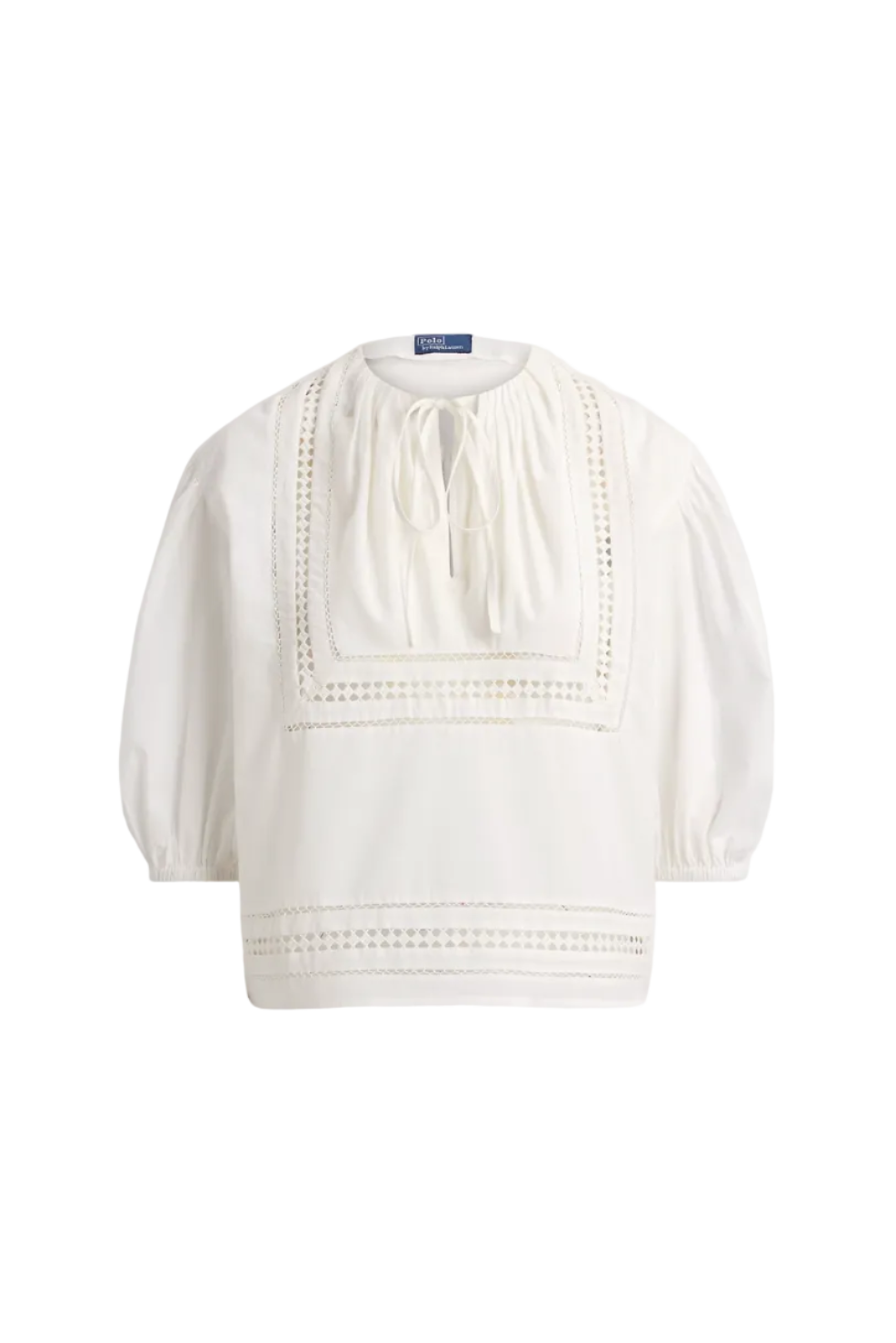 Lace-Trim Cotton Shirt