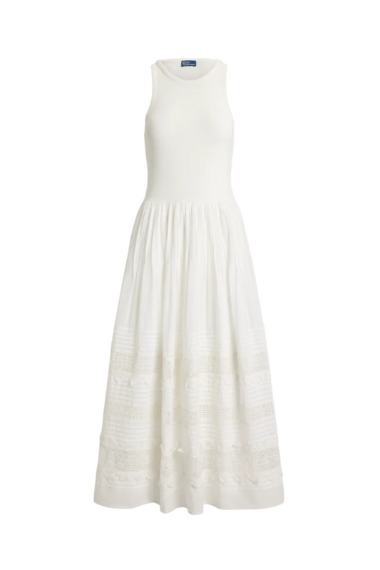 Lace-Trim Tank Dress