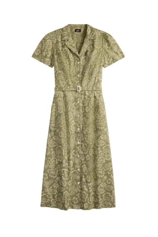 Floral Belted Midi Dress