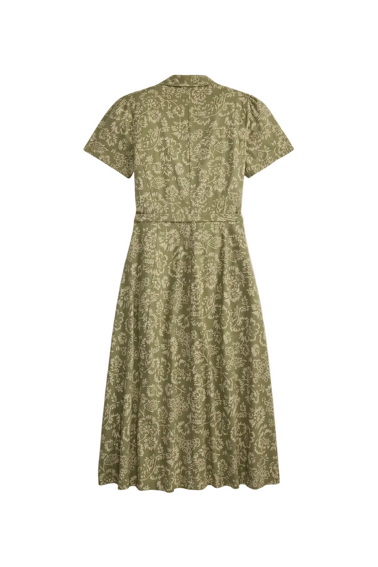 Floral Belted Midi Dress