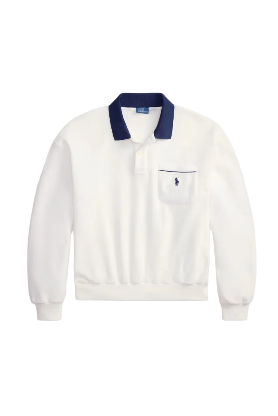 Terry Long-Sleeve Polo Shirt