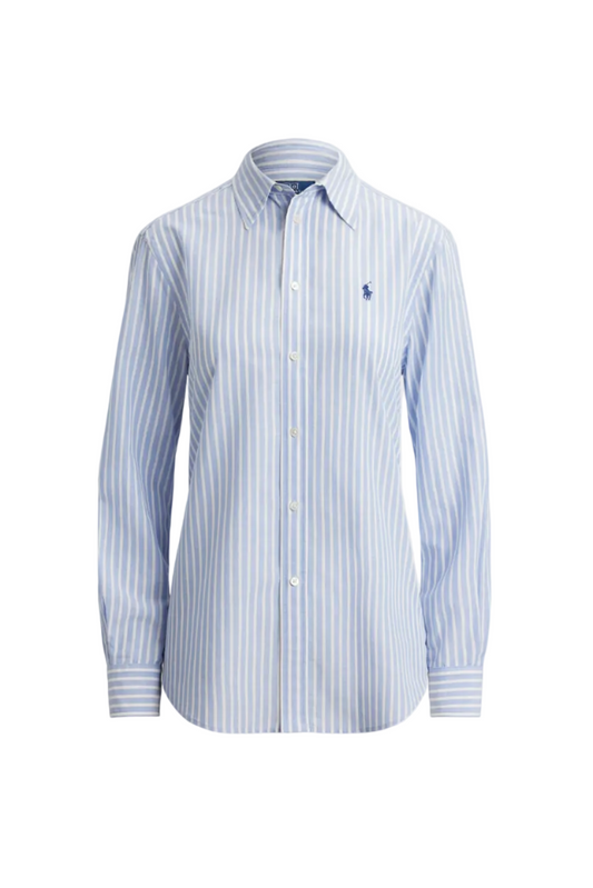 Classic Fit Striped Cotton-Linen Shirt