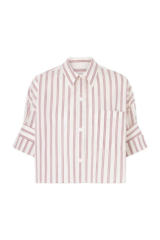 Next Ex Shirt in White/Wine