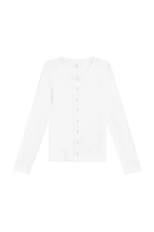 Pointelle Classic Crew Cardigan