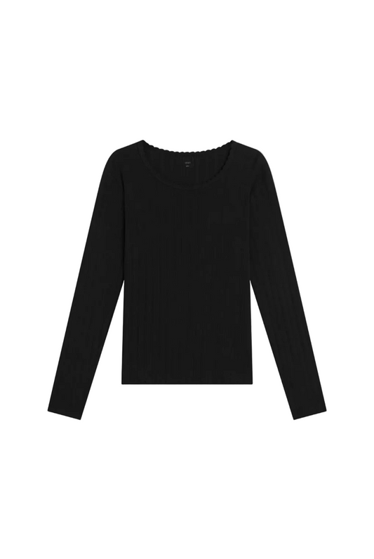 Pointelle Slim Fit Long Sleeve