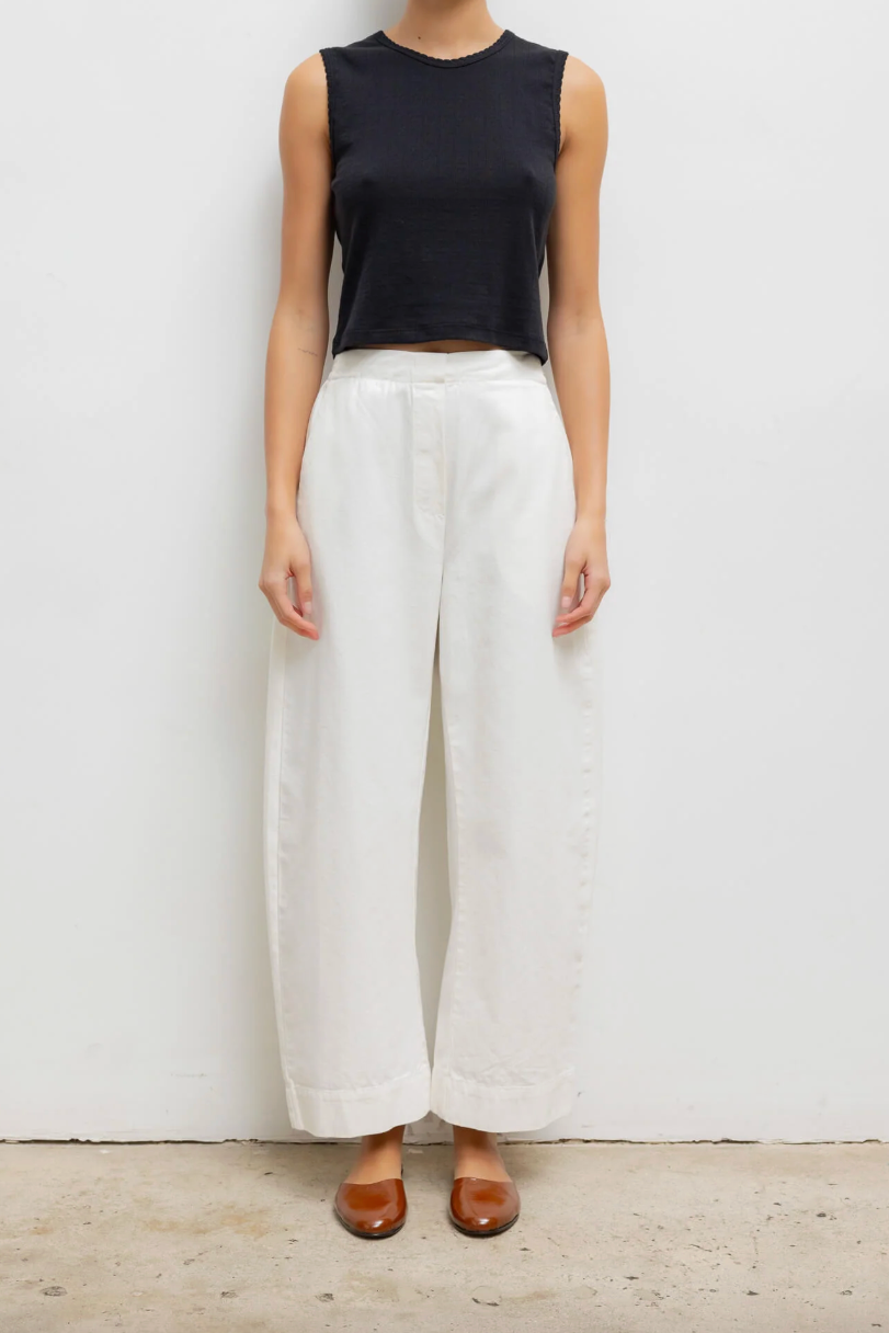 Pointelle Sleeveless Crew