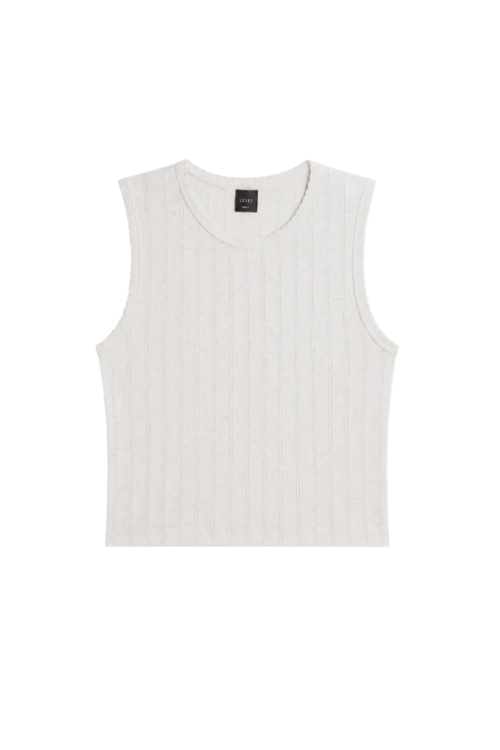 Pointelle Sleeveless Crew