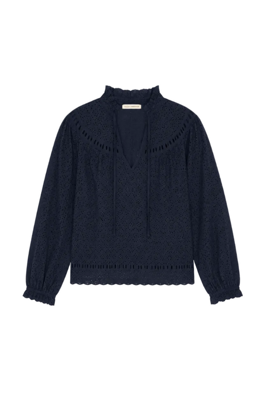 Avelie Long Sleeve Cotton Blouse