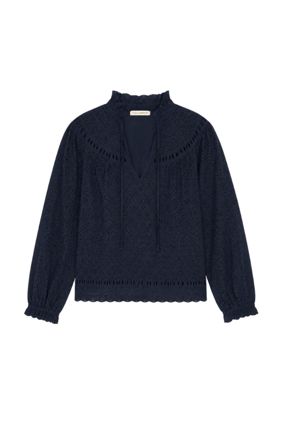 Avelie Long Sleeve Cotton Blouse