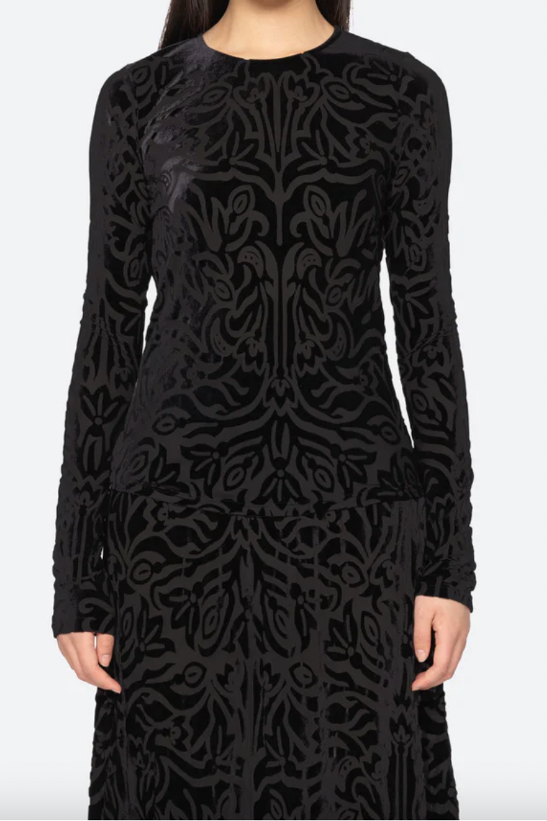 Julie Burnout Velvet Top