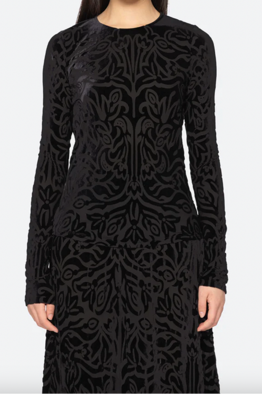Julie Burnout Velvet Top