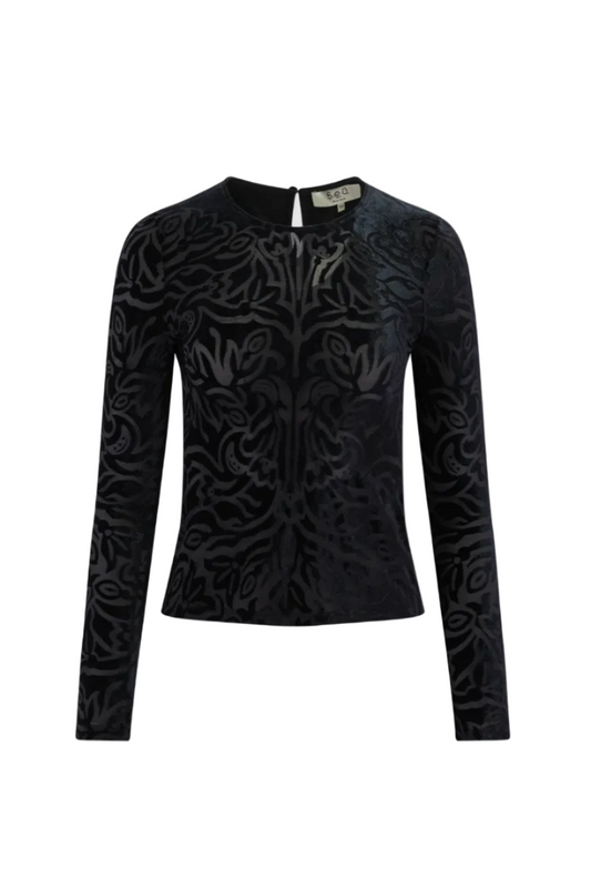 Julie Burnout Velvet Top