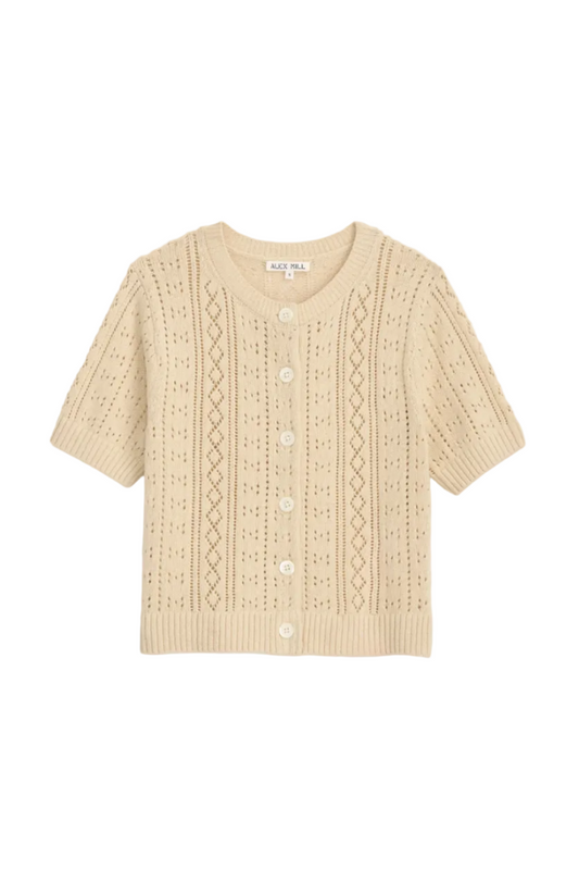 Elle Pointelle Cardigan