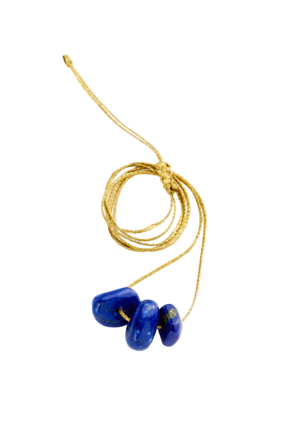 Sharrarah Multi Drop Lapis 3-Bead Necklace