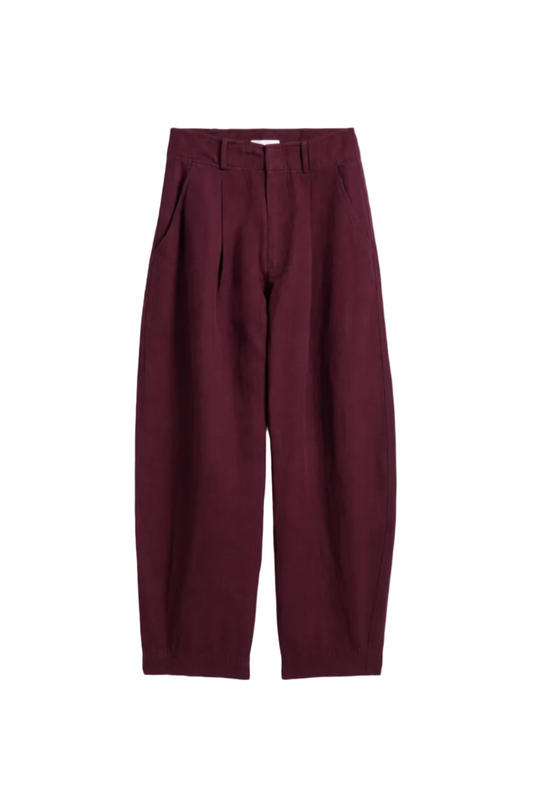 Bari Crop Trouser in Black Cherry