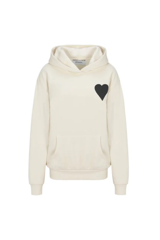 Vintage White Heart Sweatshirt
