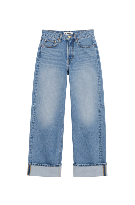 Relaxed Cuffed Lasso Jean - Jane Wash
