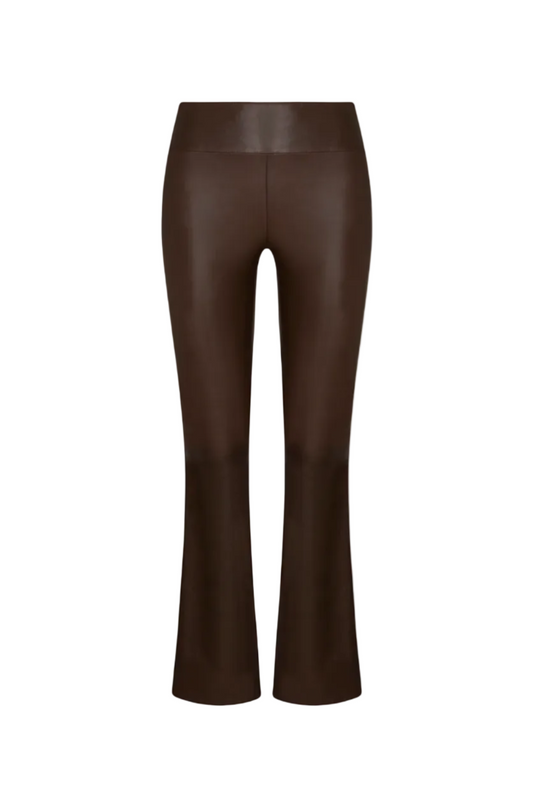 Leather Micro Flare Pants
