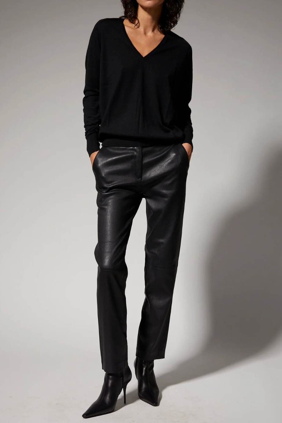 Sophia Leather Cigarette Trousers