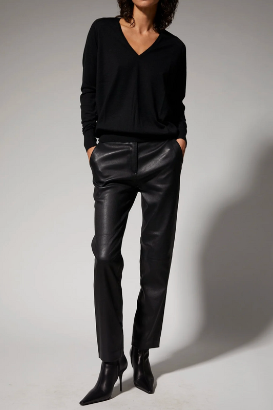 Sophia Leather Cigarette Trousers