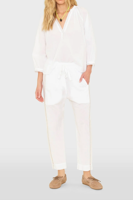 Draper Pant in White Sand