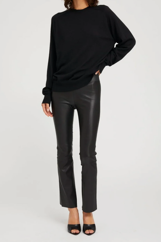 Ankle Flare Pants in Black