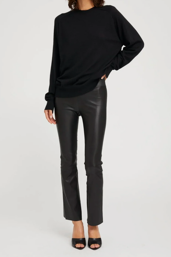 Ankle Flare Pants in Black