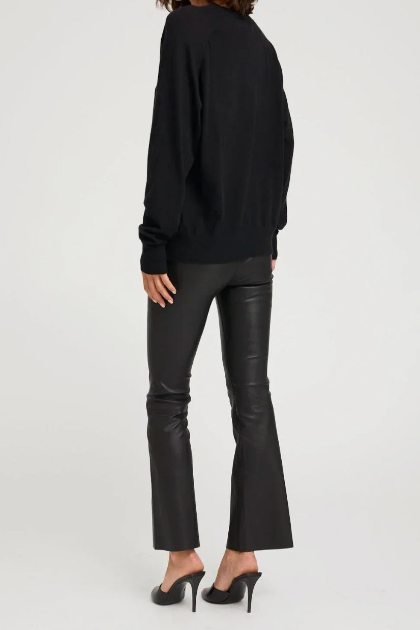 Ankle Flare Pants in Black