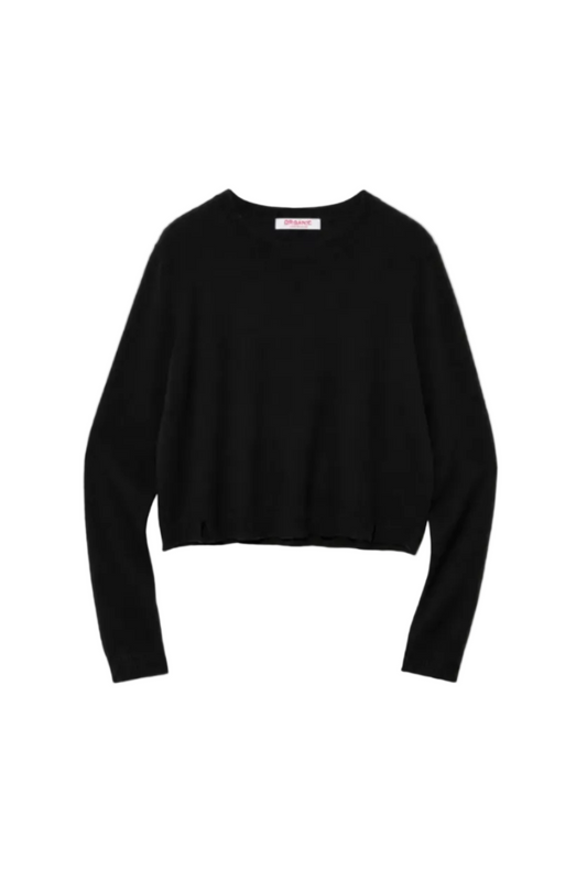 Nina Cashmere Crop Jumper in Black