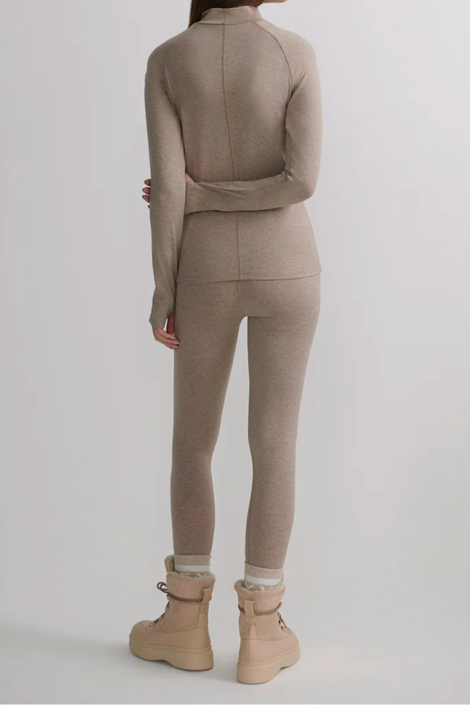 Always Warm Base Layer Legging in Taupe Marl
