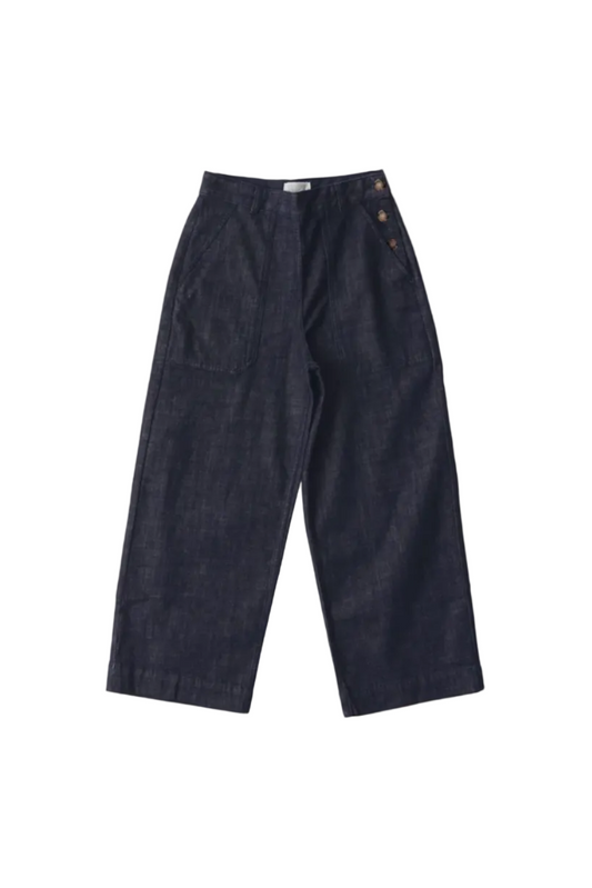 Annie Organic Indigo Side Button Jeans