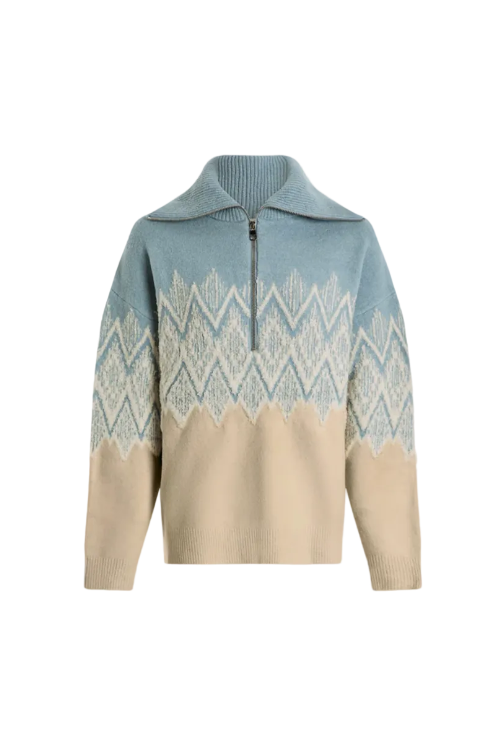 Hedda Fairisle Half-Zip Knit