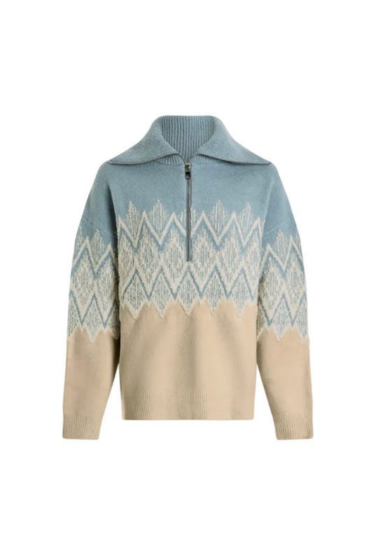 Hedda Fairisle Half-Zip Knit