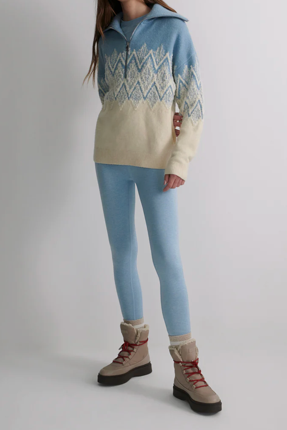 Hedda Fairisle Half-Zip Knit