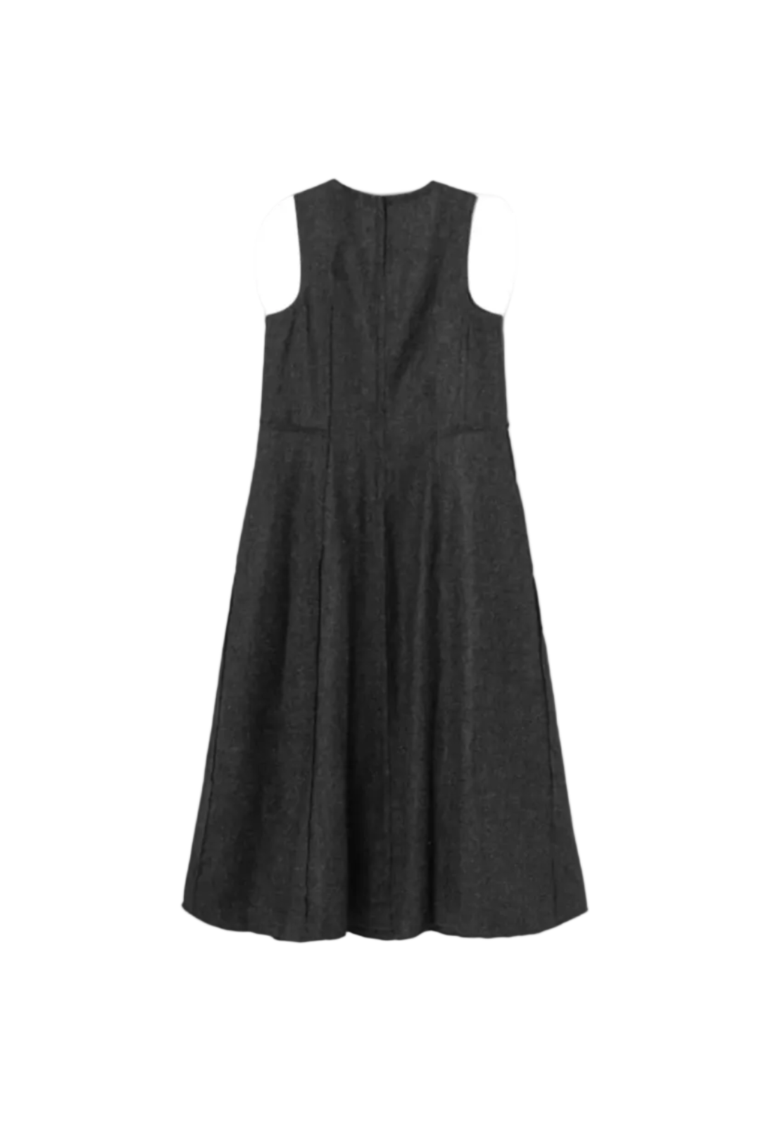 Boiled Wool Twill Lapped Seam Dress