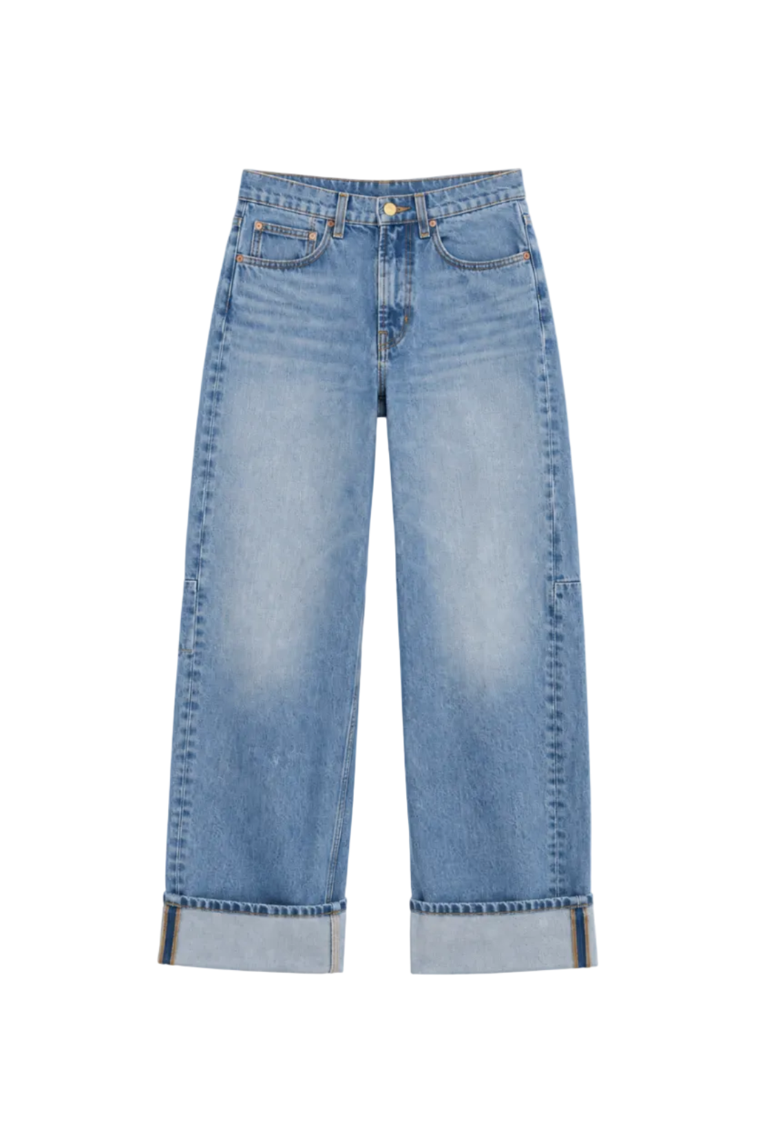 Relaxed Cuffed Lasso Jean - Jane Wash