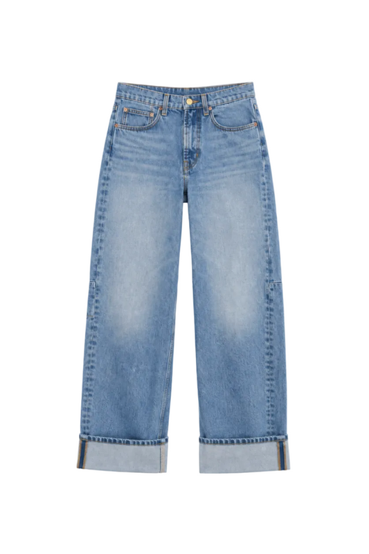 Relaxed Cuffed Lasso Jean - Jane Wash