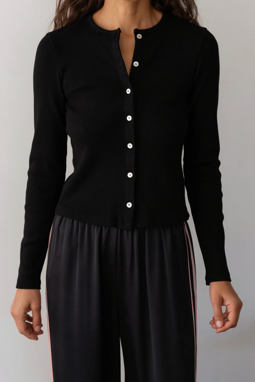 Rib Cardi Top