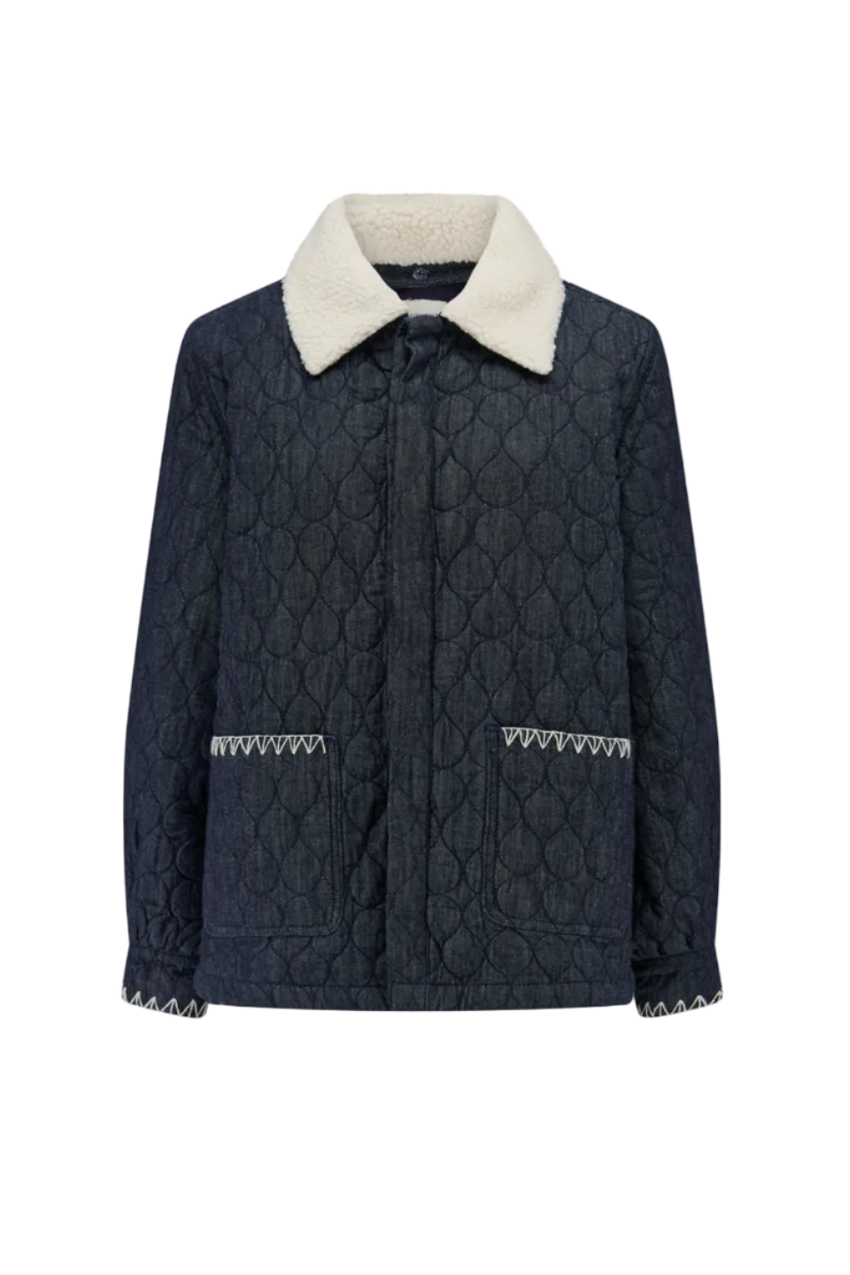 Frida Sherpa Collar Quilted Jacket